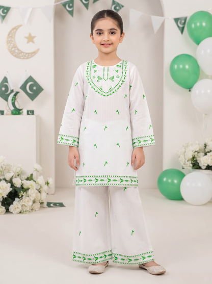 14 August Girls Embroidered 2 Piece Suit