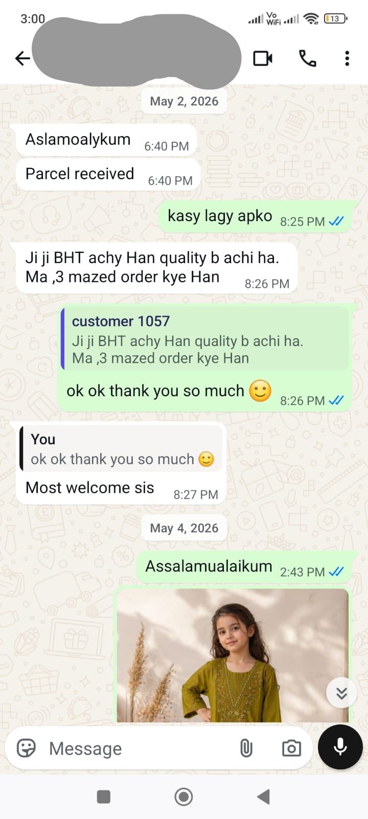 Happy Customer Review