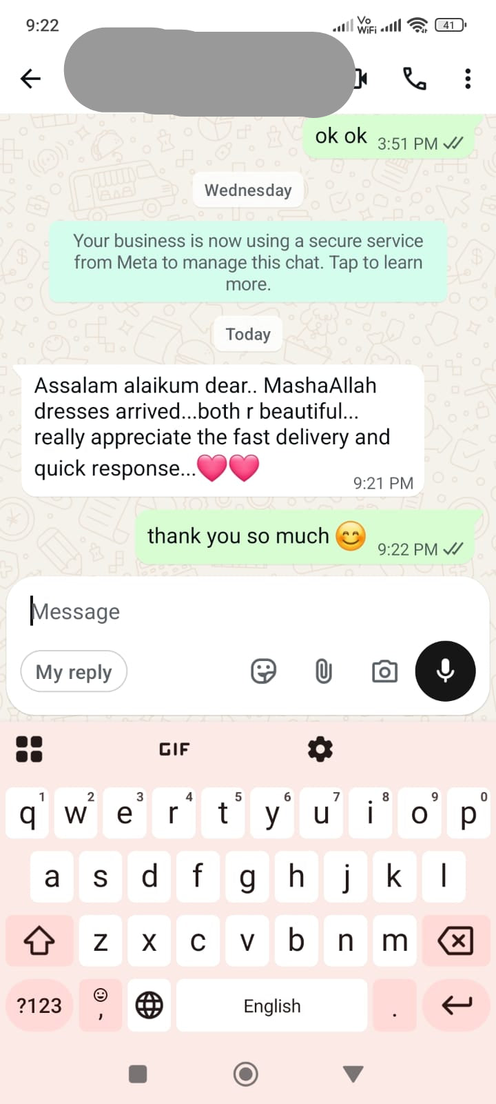 Happy Customer Review