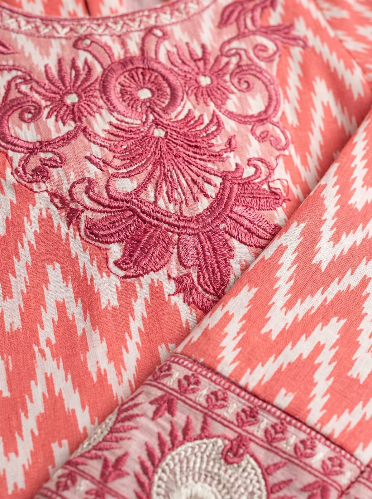 Pink Embroidered Kids 2-Piece Suit – Girls Festive Dress