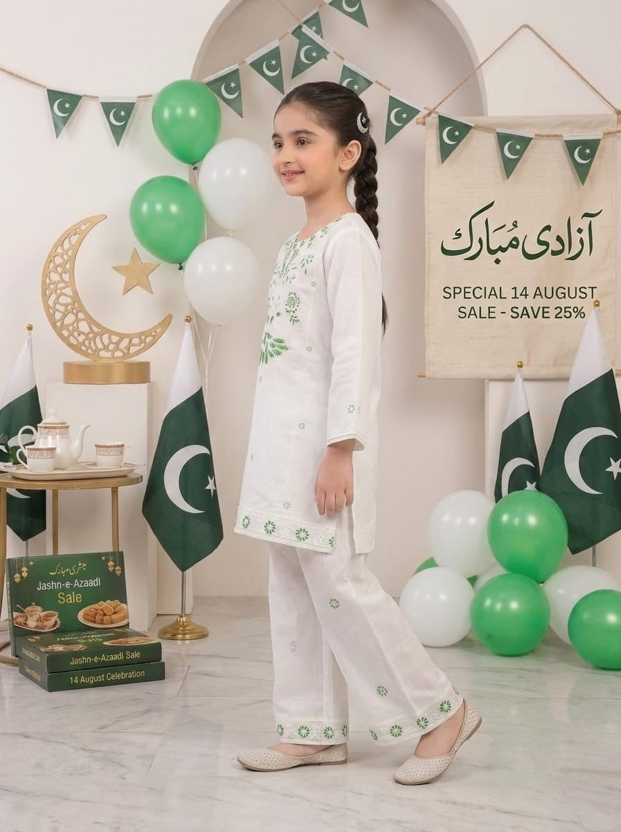 Pakistan Independence Day Outfit for kids