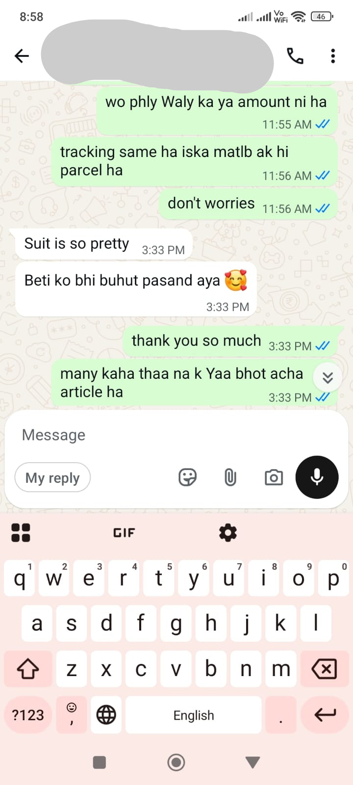 Happy Customer Review